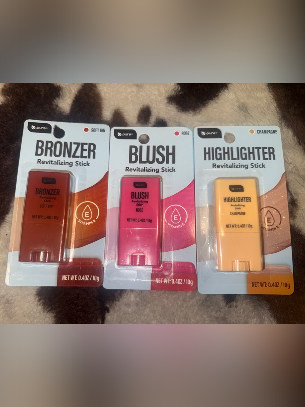 B-Pure Bronzer, Blush & Highlighter Revitalizing Sticks - Trio